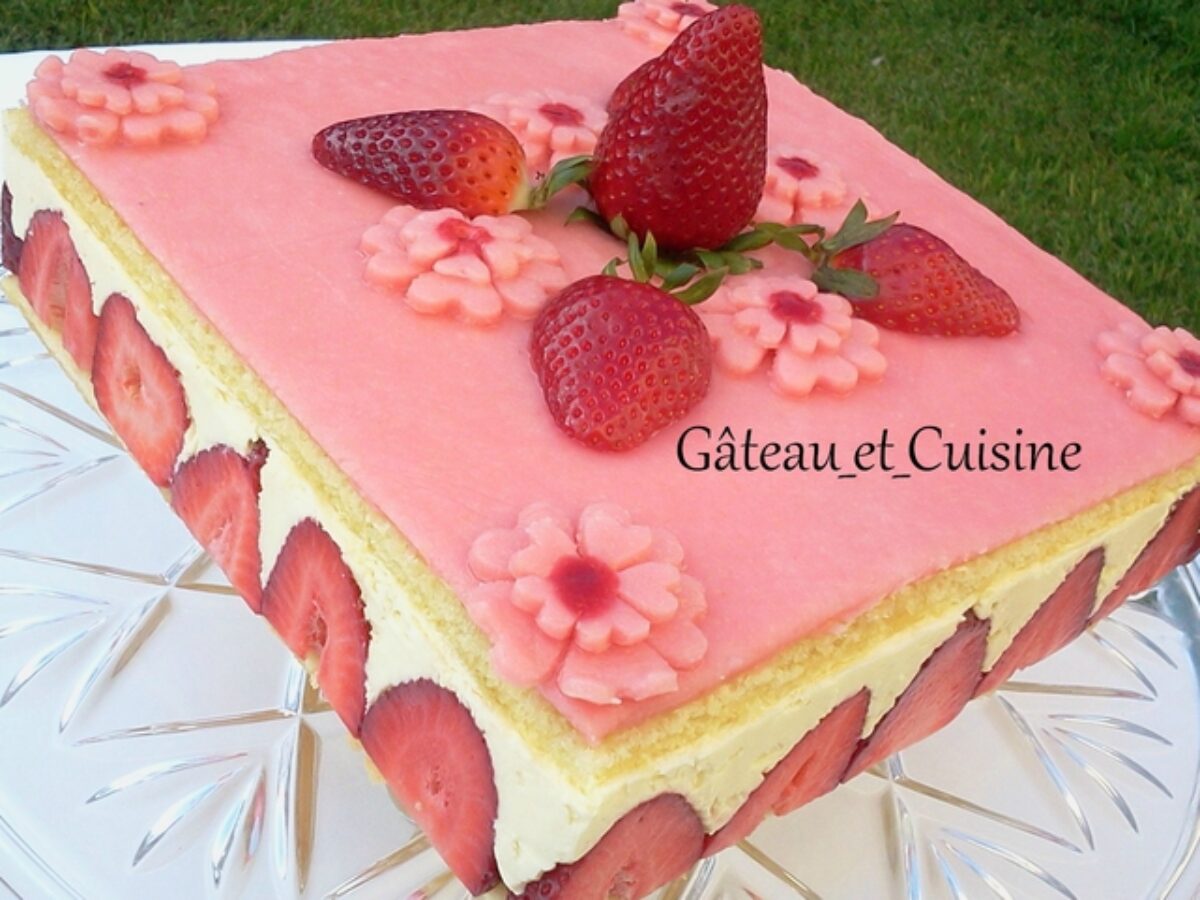 Recette Du Fraisier Avec Creme Mousseline Gateau Et Cuisine Rachida