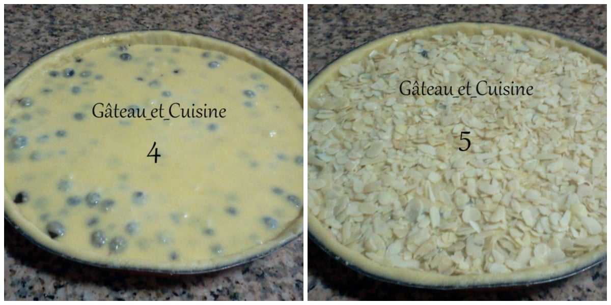 tarte amandine avec myrtille et pâte sablée