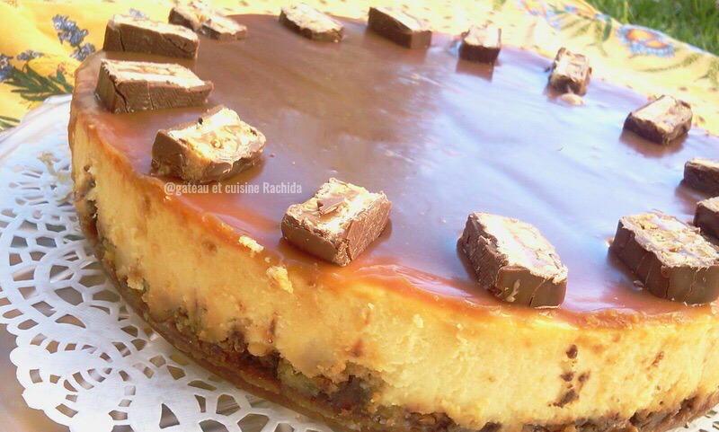 cheesecake au caramel beurre salé et snickers