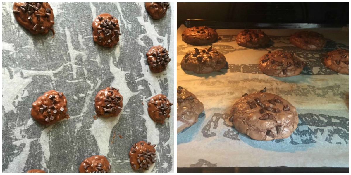 Pâte des cookies brownie