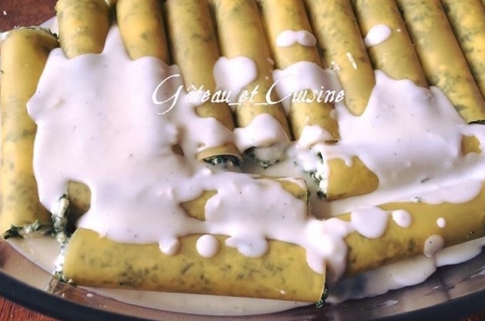 cannelloni and bechamel gratin