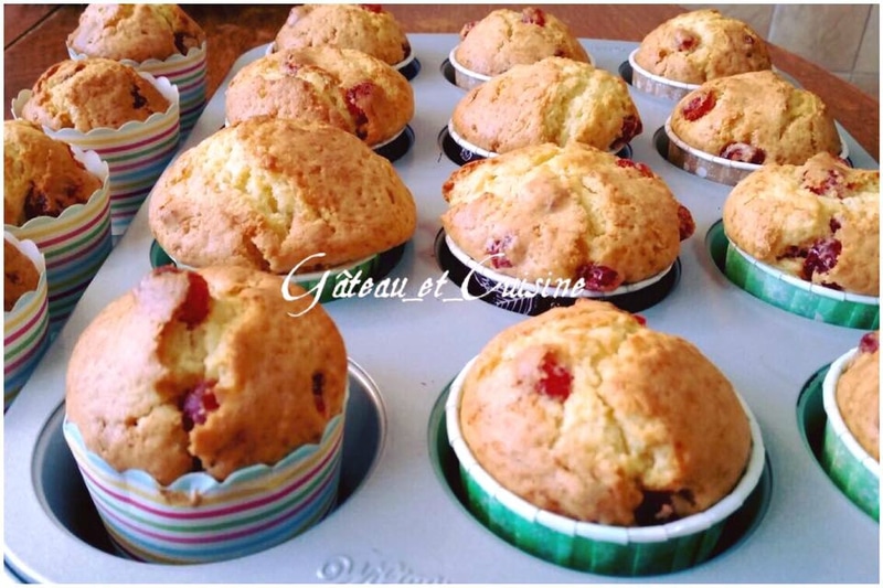 muffins citron et aux cerises