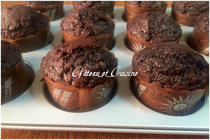 recette de muffins bien gonflés au chocolat 