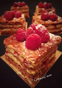 mille feuilles aux framboises dessert d'été croustillant