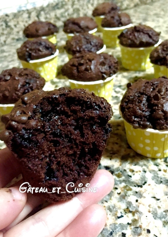recette muffins chocolat banane et pépites de chocolat