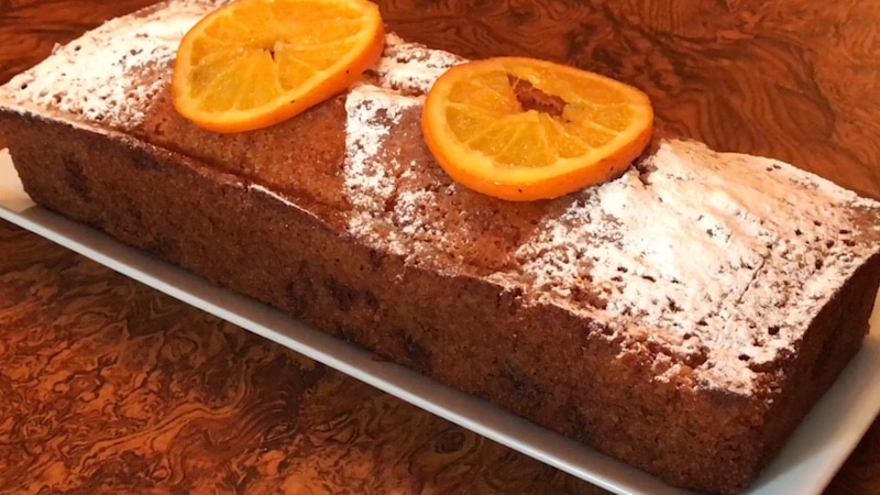 homemade orange cake
