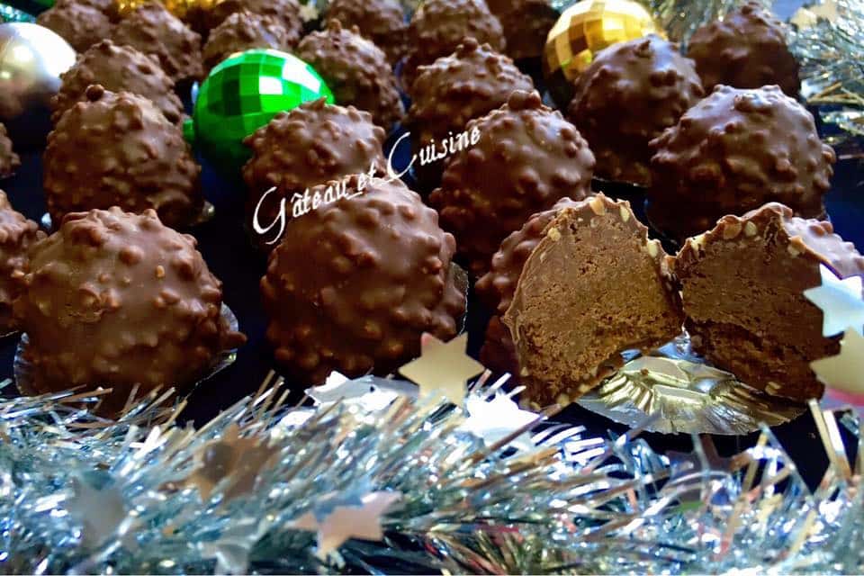 chocolat de noel -rocher praliné et coco