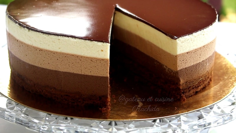 gâteau 3 chocolats
