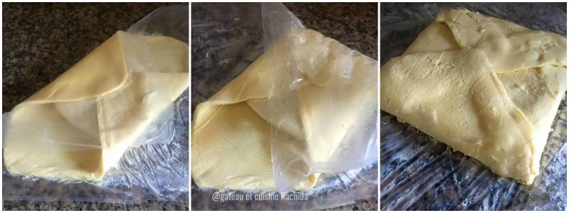 how to wrap the dough in the butter dough