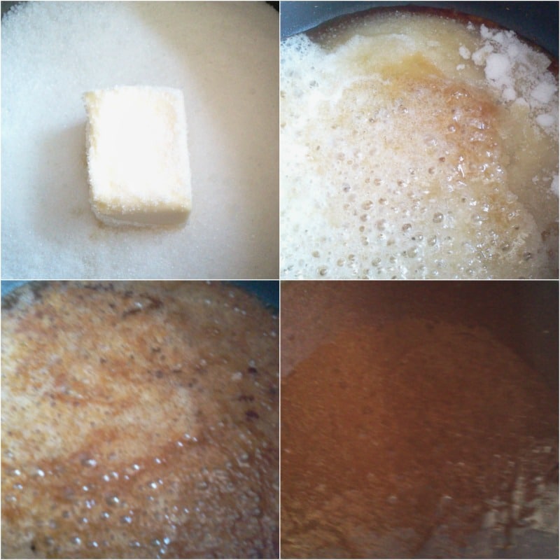 cooking the salted butter caramel