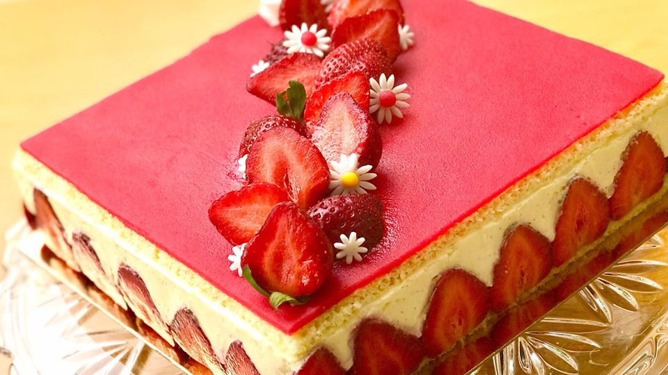recette du gâteau fraisier à la crème diplomate