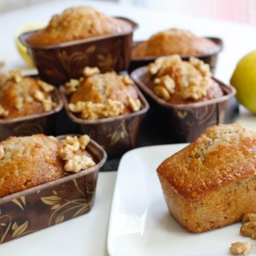 Easy Lemon Walnut Mini Loaf Cakes, Perfect for Snacking