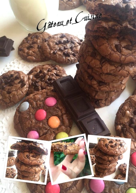  recette cookies brownies chocolat