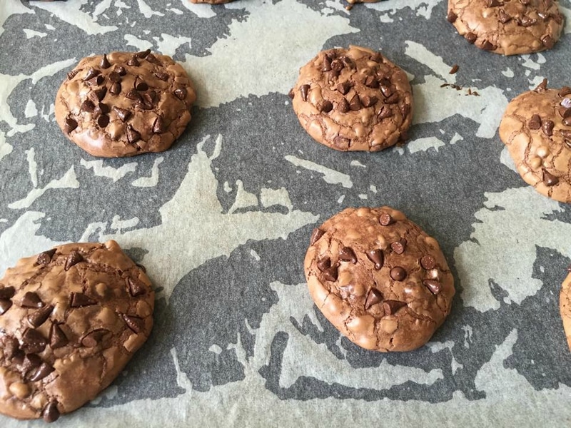 Recette brownies cookies après cuisson