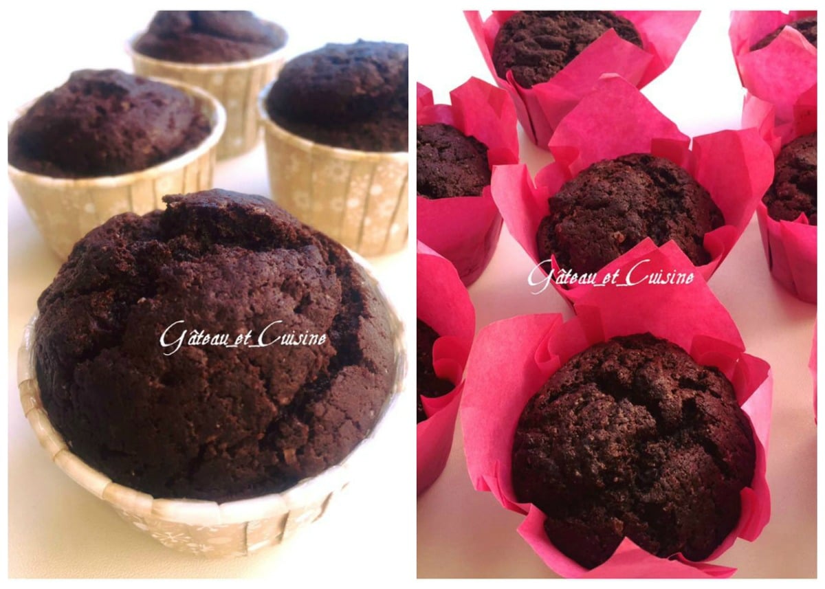 preparation step chocolate muffin and buttercream topping