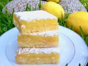 recette carré au citron -tarte au citron facile
