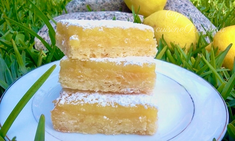 Recette carrés au citron avec pâte sablée facile