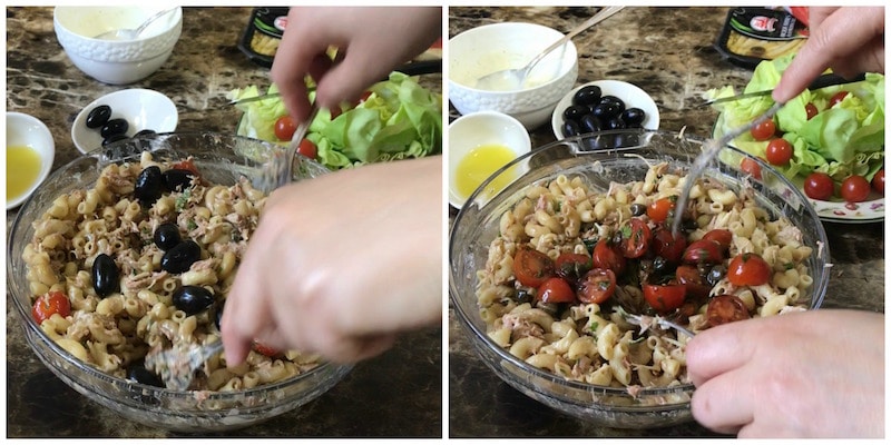 Greek-style tuna pasta salad 