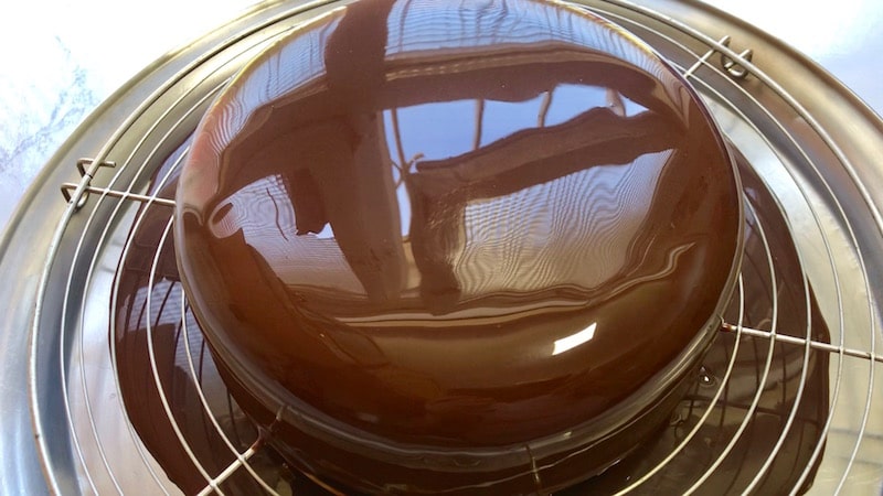 glaçage miroir au chocolat sans glucose