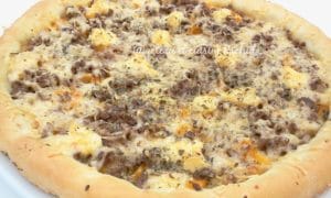 pizza viande hachée avec pâte pizza maison