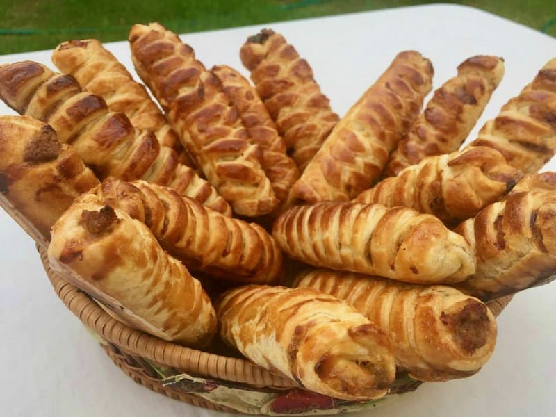 Recette petits feuilletés tressés farcis à la viande hachée