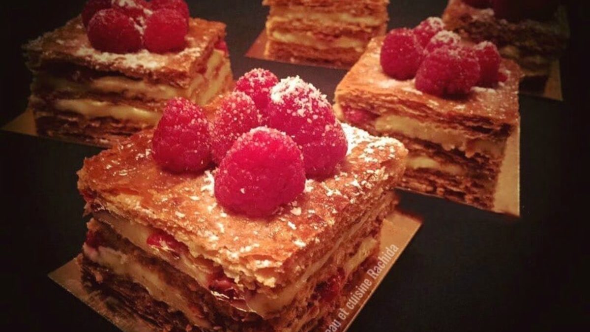 Mille Feuille Creme Patissiere Et Framboise Gateau Et Cuisine Rachida