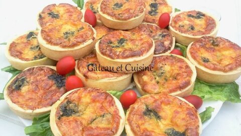 recette quiche aux crevettes et épinards