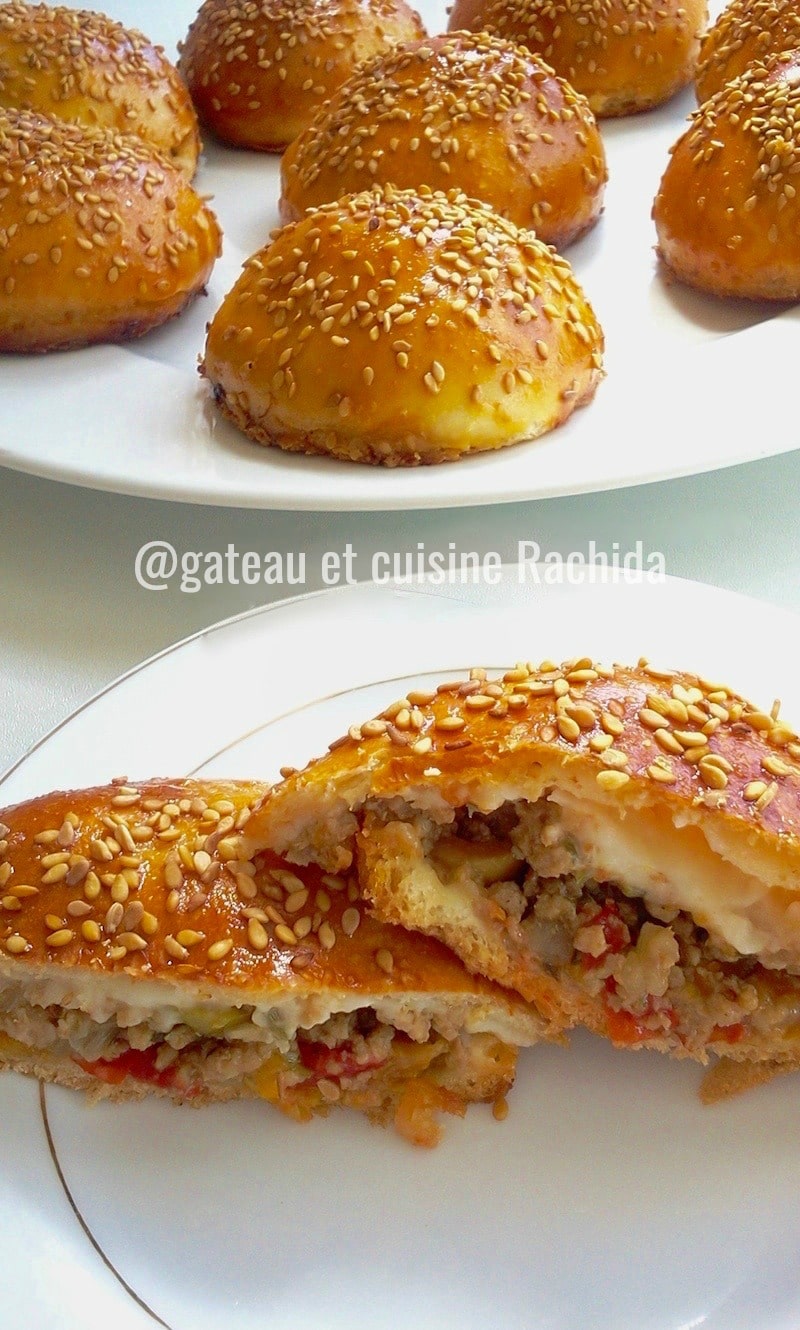 Recette buns viande hachée et poivrons