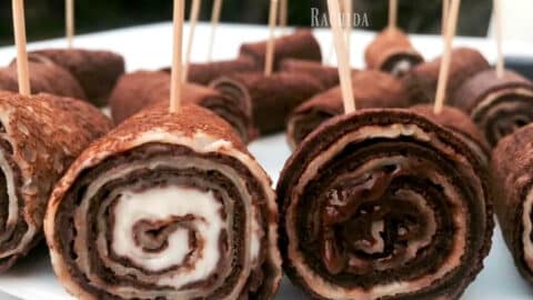 crêpes roulées au chocolat