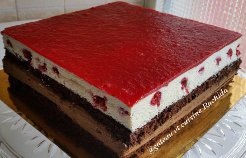 gâteau au 2 chocolats et framboises ,gâteau d'anniversaire