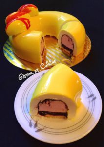entremet yellow au citron et fraise facile