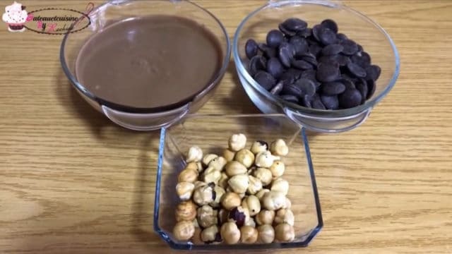 ingrédients chocolat maison praliné