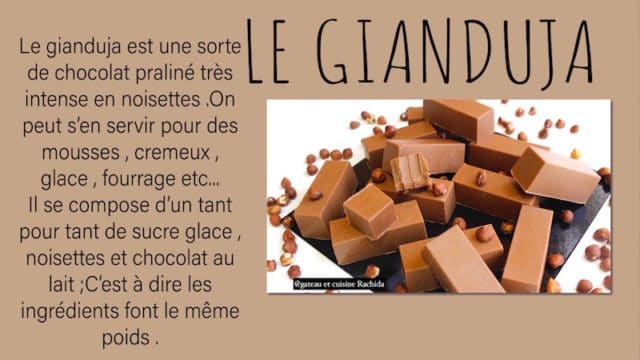 gianduja recette aux noisettes praliné et chocolat