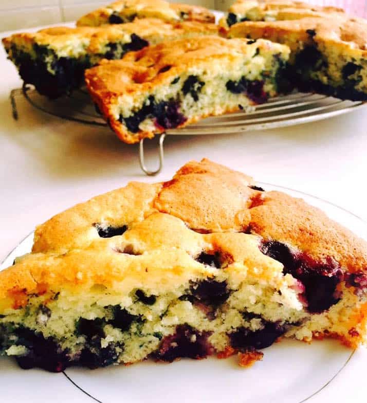 gâteau aux myrtilles