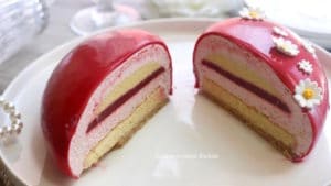 entremets aux fruit fraise framboise