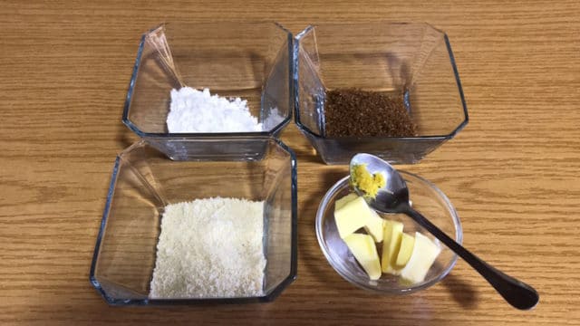 ingrédients pour streusel