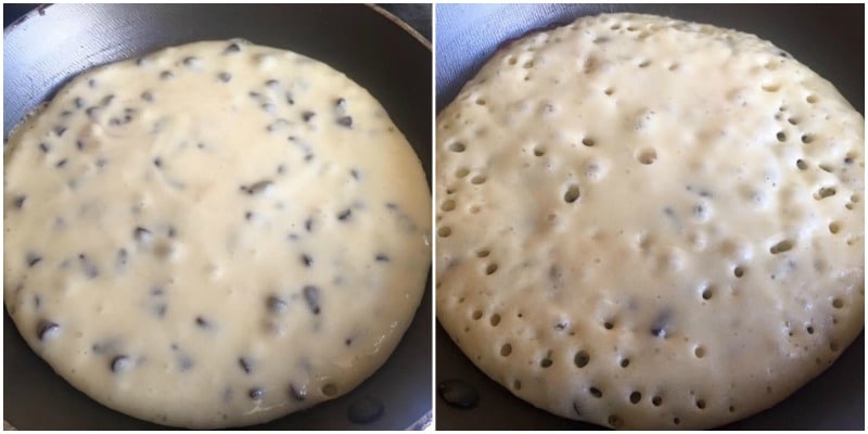 pancakes fourrés au chocolat