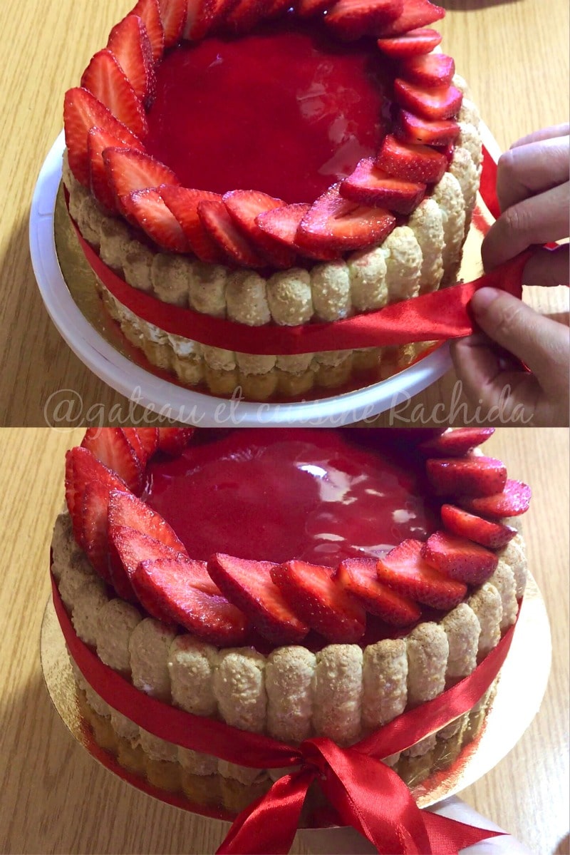 recette charlotte aux fraises avec biscuit cuiller maison