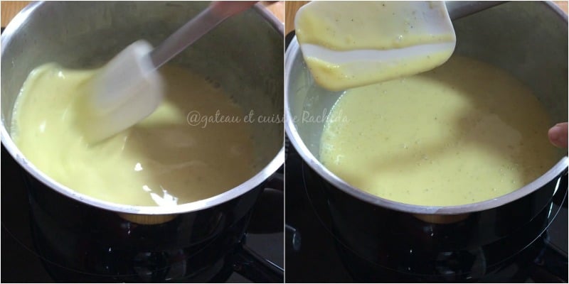 creme bavaroise with custard base 4.