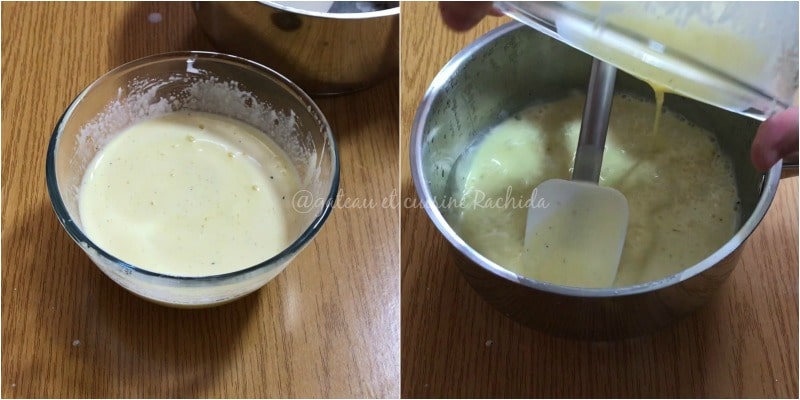 creme bavaroise avec base creme anglaise 3.