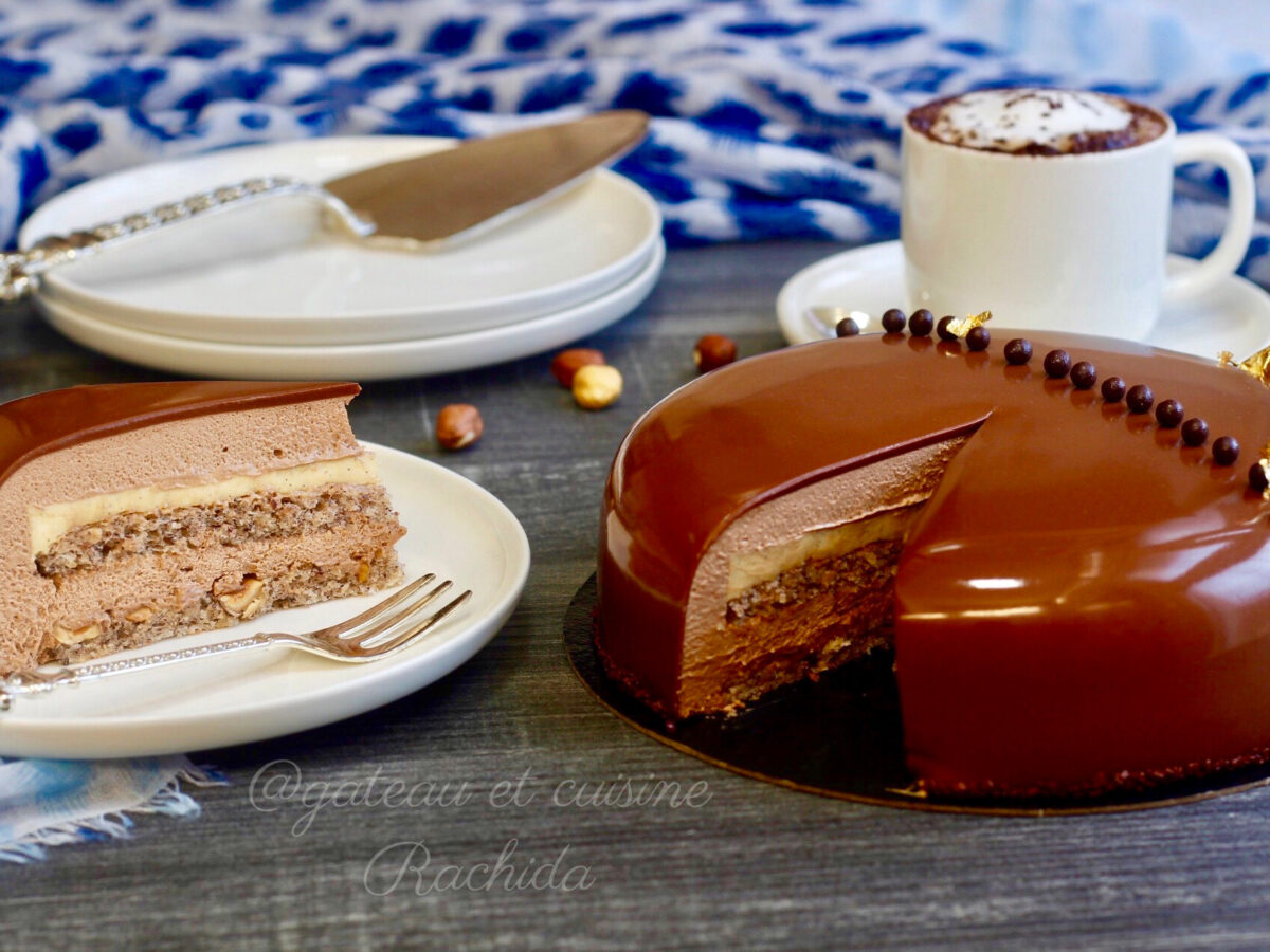 Entremets Chocolat Au Lait Noisettes Et Vanille Gateau Et Cuisine Rachida