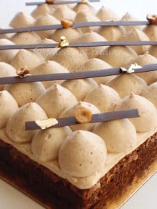 Number cake - Pâte sucrée noisettes et crème diplomate