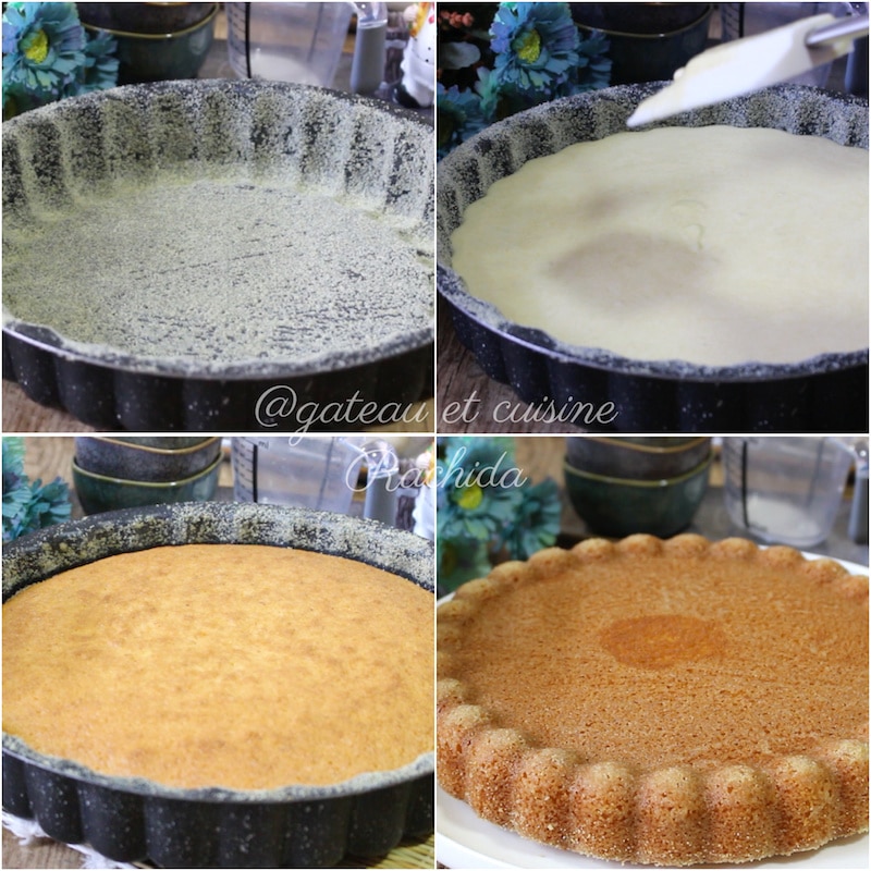 recette de basboussa à la crème - gâteau à base de semoule