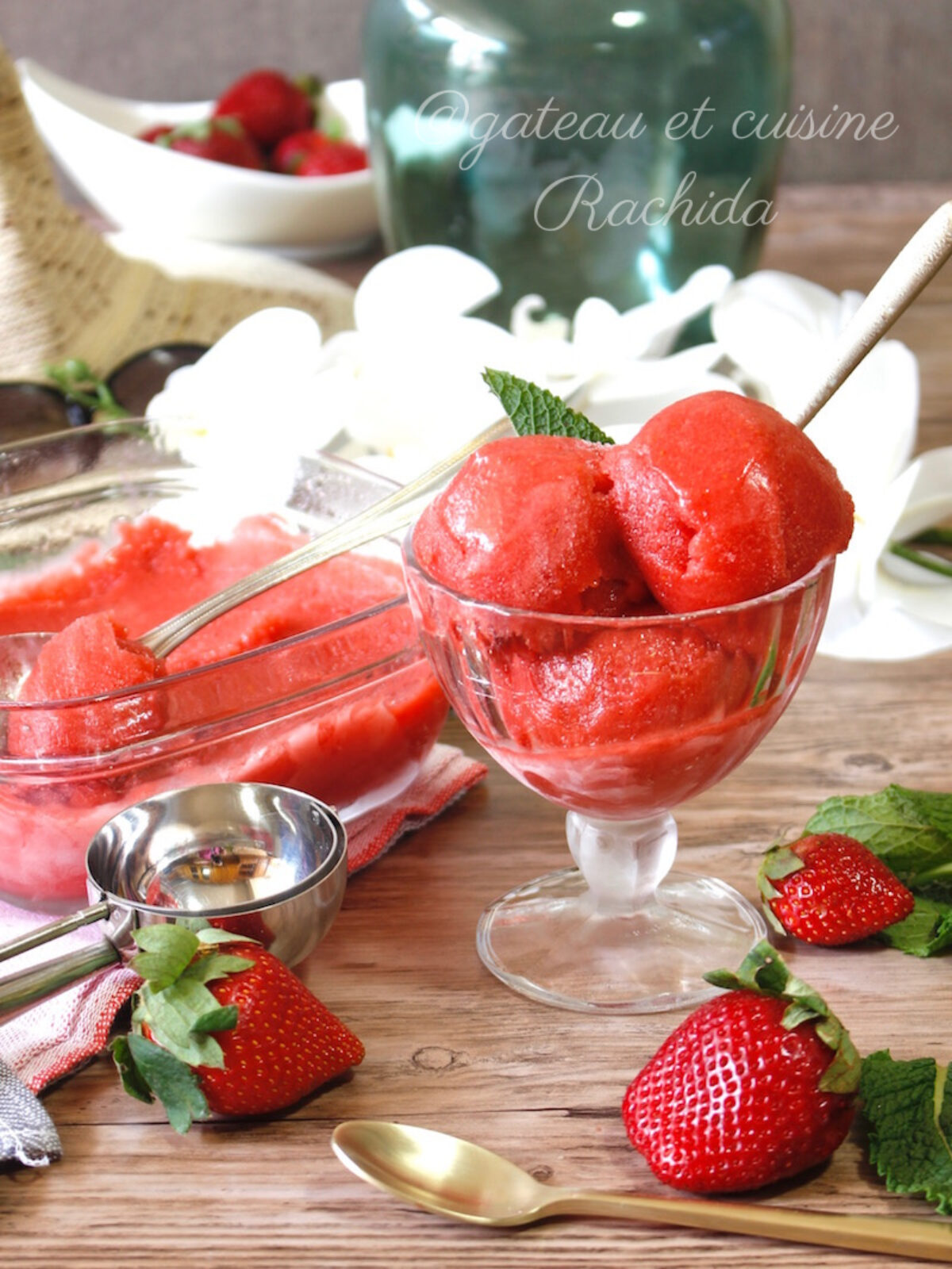 Sorbet A La Fraise Gateau Et Cuisine Rachida