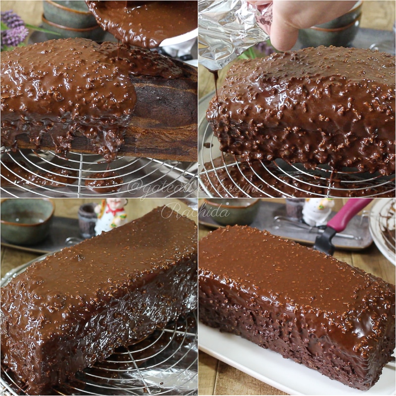 Recette cake marbré avec glaçage rocher