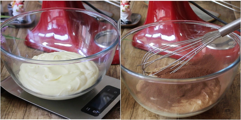 Easily prepare marble cake