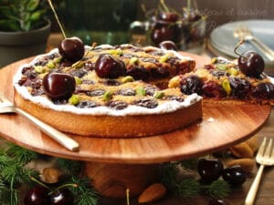 recette tarte sablée cerise et pistache