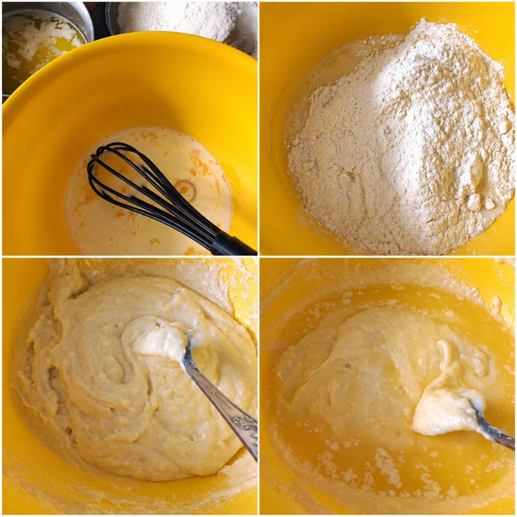 préparation de la pâte à muffins étape par étape