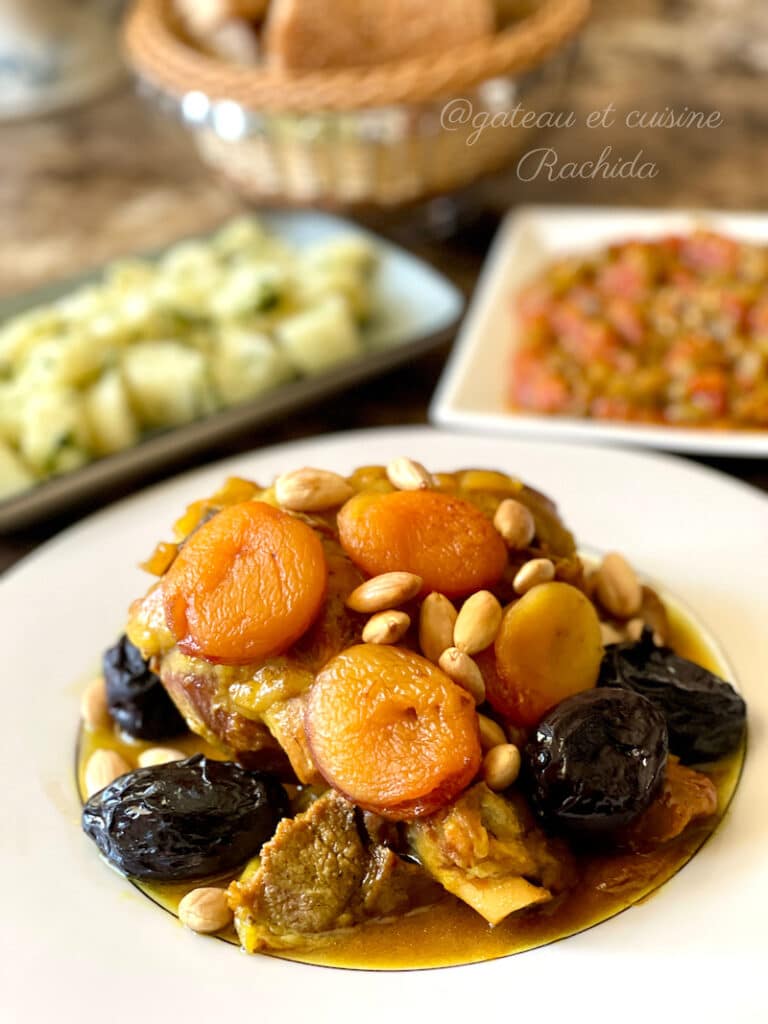 Tajine d'agneau aux pruneaux et abricots secs Gâteau et cuisine Rachida