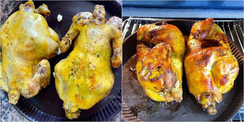poulet roti au four pour cérémonie mariage marocain